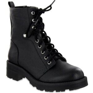 MIA Indigo Faux Leather Combat Boots 8